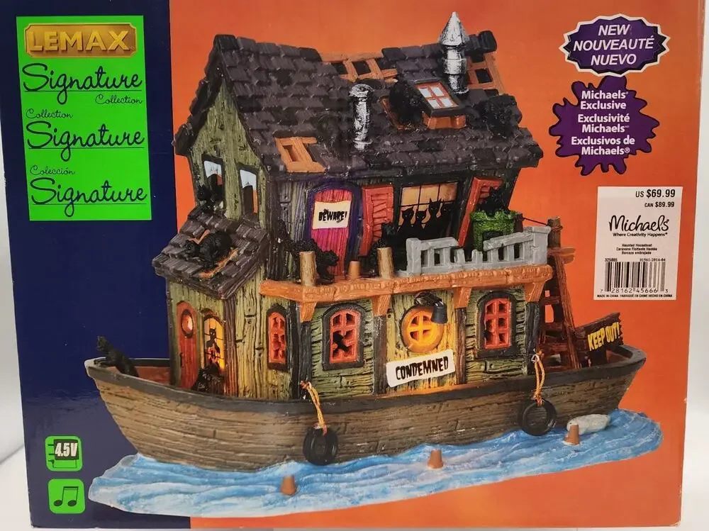 Lemax Spooky Town Signature Series (2014) Haunted Houseboat 45666-Retired